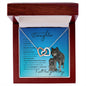 To My Beautiful Daughter - Open closing (Wolf Theme)- Interlocking Hearts Necklace