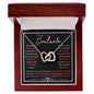 To My Smoking Hot Soulmate ( Red Hot Black Card) - Interlocking Hearts Necklace