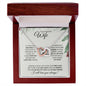 Wife - (Christmas Spruce Card) -Interlocking Hearts Necklace