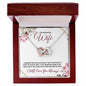 Beautiful Wife - Love & Light (Burgundy) - Interlocking Hearts Necklace