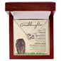 Granddaughter from Grandmother (Lioness Card) - Interlocking Hearts Necklace