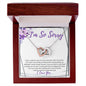 I'm So Sorry (Purple Card) - Interlocking Hearts Necklace