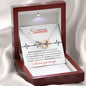 To My Beautiful Soulmate (Locked in Love) - Interlocking hearts necklace