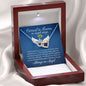 Carried to Heaven On Angels Wings (In memory / Sympathy / Infant loss) - Interlocking Heart Necklace
