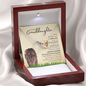 Granddaughter from Grandmother (Lioness Card) - Interlocking Hearts Necklace