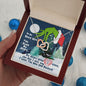 To My Sexy Wife : You Stole My Heart (Grinch Christmas) - Interlocking Hearts Necklace