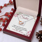 To My Amazing Sister (Burgundy Card) - Interlocking Hearts Necklace