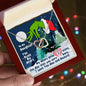 Daughter: You Stole My Heart (Grinch Christmas) - Interlocking Hearts Necklace