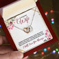 Beautiful Wife - Love & Light (Burgundy) - Interlocking Hearts Necklace