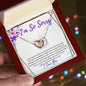 I'm So Sorry (Purple Card) - Interlocking Hearts Necklace