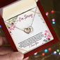 I'm Sorry - (Burgundy Card) -Interlocking Hearts Necklace