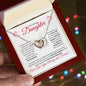 To Our Amazing Daughter from Mom and Dad (Valentine) - Interlocking Hearts Necklace