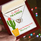 Sorry for being a Jerk (Prickly Cactus Card) - Interlocking Hearts Necklace
