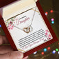 To My Beautiful Daughter (Miles Apart) - Interlocking Hearts Necklace
