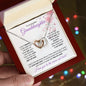 To My Beautiful Granddaughter (Side by Side or Miles apart) - Interlocking hearts Necklace