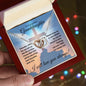 Granddaughter (Cross Card) - Interlocking Hearts Necklace