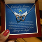 Carried to Heaven On Angels Wings (In memory / Sympathy / Infant loss) - Interlocking Heart Necklace