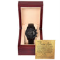 To my Secret Lover (Gold Card) - Black Chronograph Watch