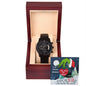 Grandson Stole my Heart (Christmas Grinch) - Black Chronograph Watch