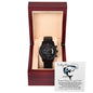 To my Man / Husband / Boyfriend / Lover / Soulmate / Fiancé (Great Catch / Fish / Valentine) - Black Chronograph Watch