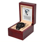 To my Man / Husband / Boyfriend / Lover / Soulmate / Fiancé (Great Catch / Fish / Valentine) - Black Chronograph Watch