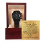 To my Secret Lover (Gold Card) - Black Chronograph Watch