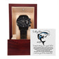 To my Man / Husband / Boyfriend / Lover / Soulmate / Fiancé (Great Catch / Fish / Valentine) - Black Chronograph Watch