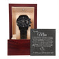To My Man (Black Card) - Black Chronograph Watch