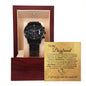To My Boyfriend (Gold Card) - Black Chronograph Watch