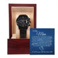 To My Man (Blue Card) - Black Chronograph Watch