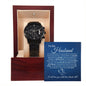 To My Husband (Blue Card) - Black Chronograph Watch