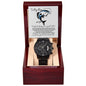 To my Man / Husband / Boyfriend / Lover / Soulmate / Fiancé (Great Catch / Fish / Valentine) - Black Chronograph Watch