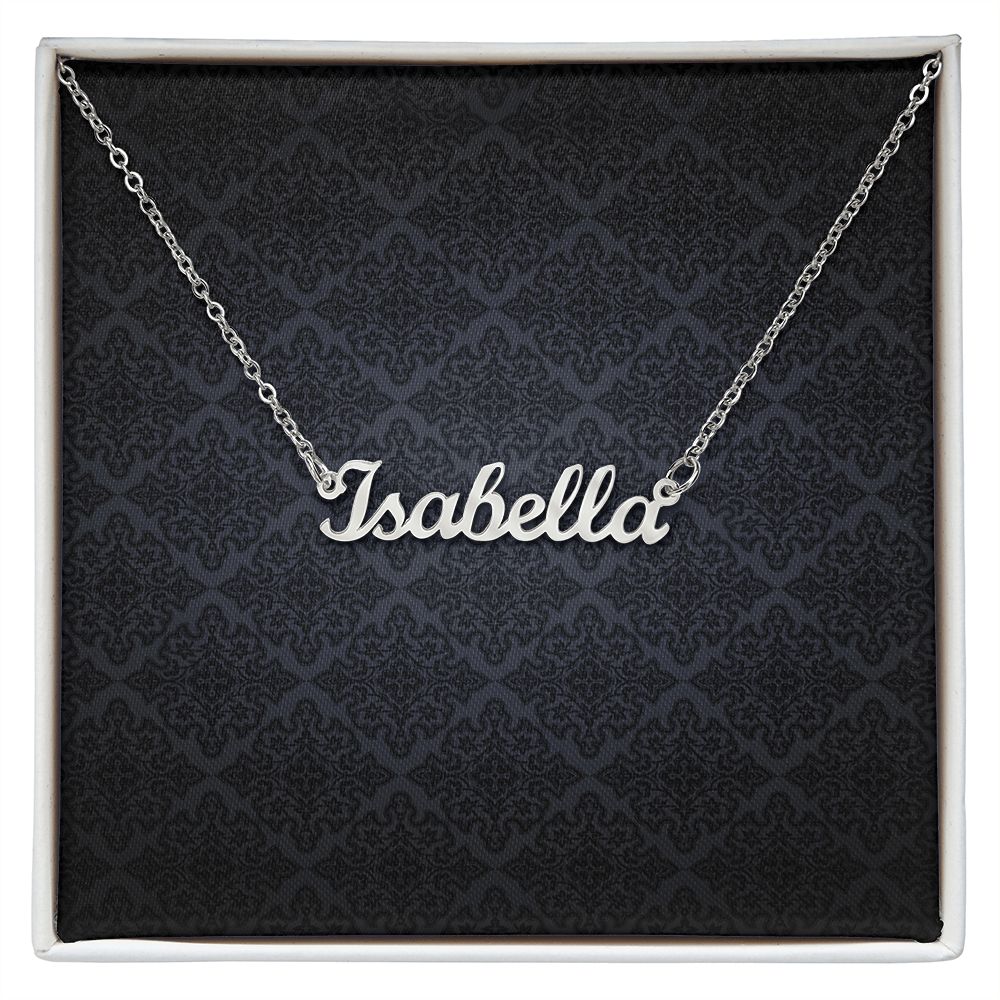 To My Mom / Mother / Sister / Daughter / Cousin / Grandmother / Granddaughter / Niece / Aunt (Plain Black Card) - Custom Name Necklace