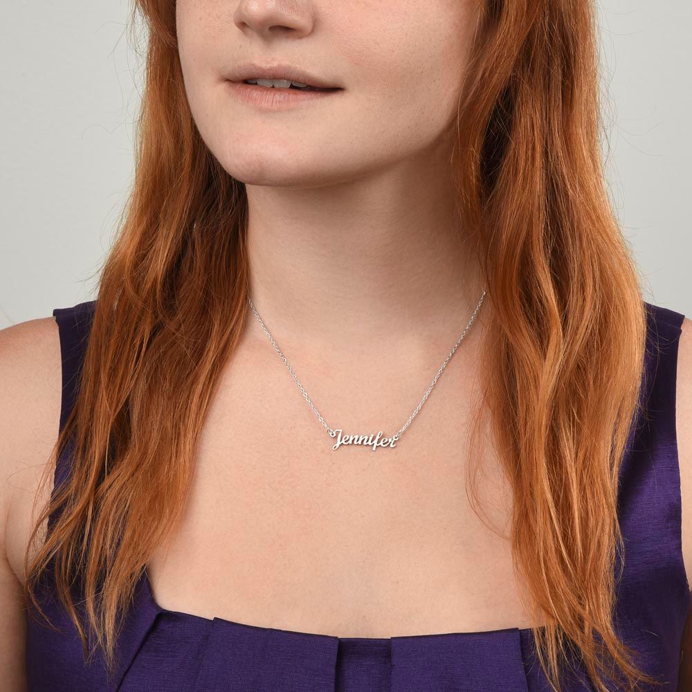 to My Soulmate (Gray Card) - Name Necklace