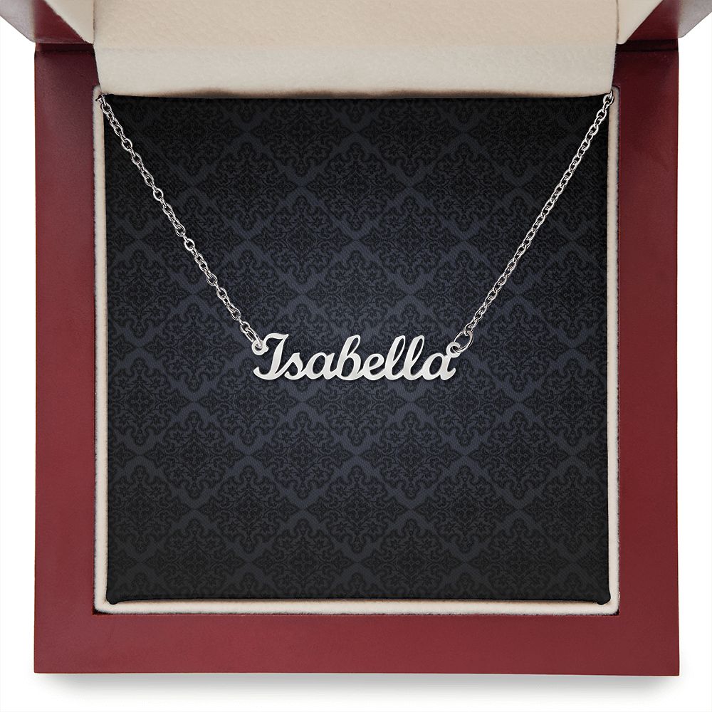 To My Mom / Mother / Sister / Daughter / Cousin / Grandmother / Granddaughter / Niece / Aunt (Plain Black Card) - Custom Name Necklace