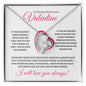 To My Beautiful Forever Valentine (Pink Card) - Forever Love Necklace