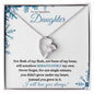 Adopted / Nonbiological Daughter (Blue Snowflake Christmas) - Forever Love Necklace