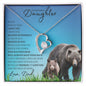 To My Badass Daughter from Dad (This Old PAPA BEAR Card) - Forever Love Necklace