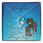 To My Beautiful Daughter From Mom or Dad (Wolf) - Forever Love Necklace
