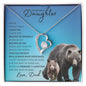 To My Badass Daughter from Dad (This Old Grizzley Card) - Forever Love Necklace