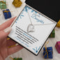 Adopted / Nonbiological Daughter (Blue Snowflake Christmas) - Forever Love Necklace