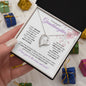 To My Beautiful Granddaughter (Side by Side or Miles apart) - Forever Love Necklace