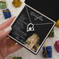 Badass Daughter from Dad (Black and White Lion Card) - Forever Love Necklace