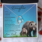 To My Badass Daughter from Dad (This Old PAPA BEAR Card) - Forever Love Necklace