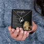 Badass Daughter from Dad (Black and White Lion Card) - Forever Love Necklace
