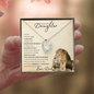 Precious Daughter from Dad (Beige Lion Card) - Forever Love Necklace