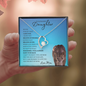 Beautiful Daughter from Mom (Lioness Blue Card)- Forever Love Necklace