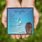 Beautiful Daughter from Mom (Lioness Blue Card)- Forever Love Necklace
