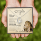 To My Badass Daughter from Dad (Lion Card) - Forever Love Necklace