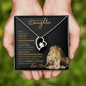 Badass Daughter (Black and Gold Lion Card) - Forever Love Necklace